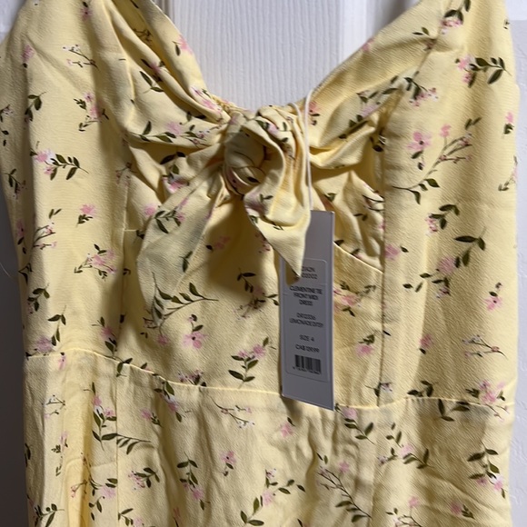 Evernew floral daisy tie front midi dress - Picture 2 of 3